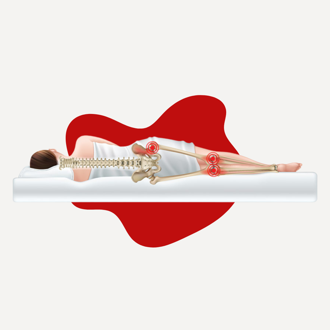 Our Knee pillows, offer free movement and promotes better circulation.