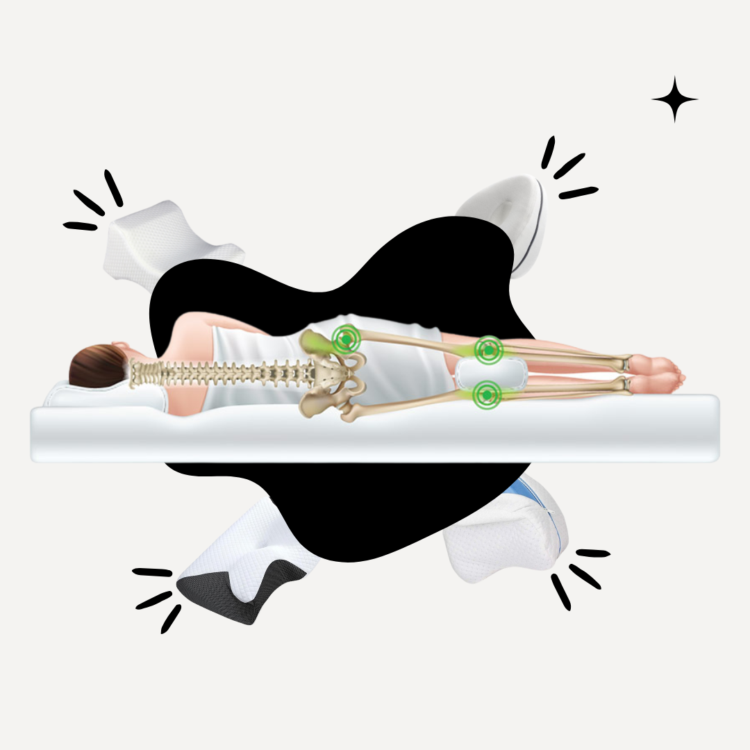 Our Knee pillows, offer free movement and promotes better circulation.