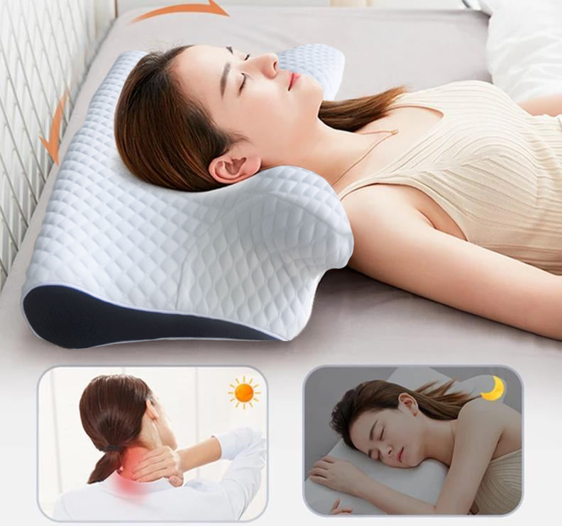 Ergonomic Memory Foam Neck Pillow | Cervical Support