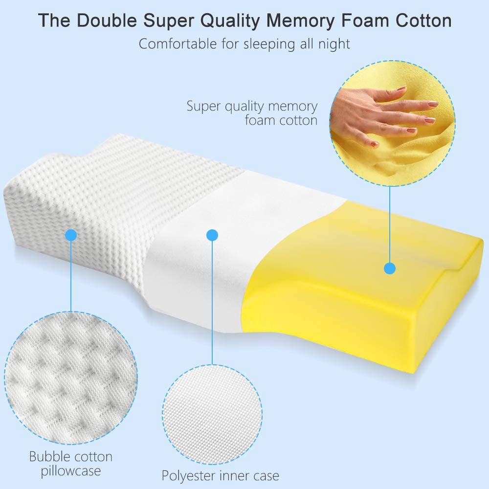 Contoured Orthopedic Memory Foam Pillow | Neck Pain Relief