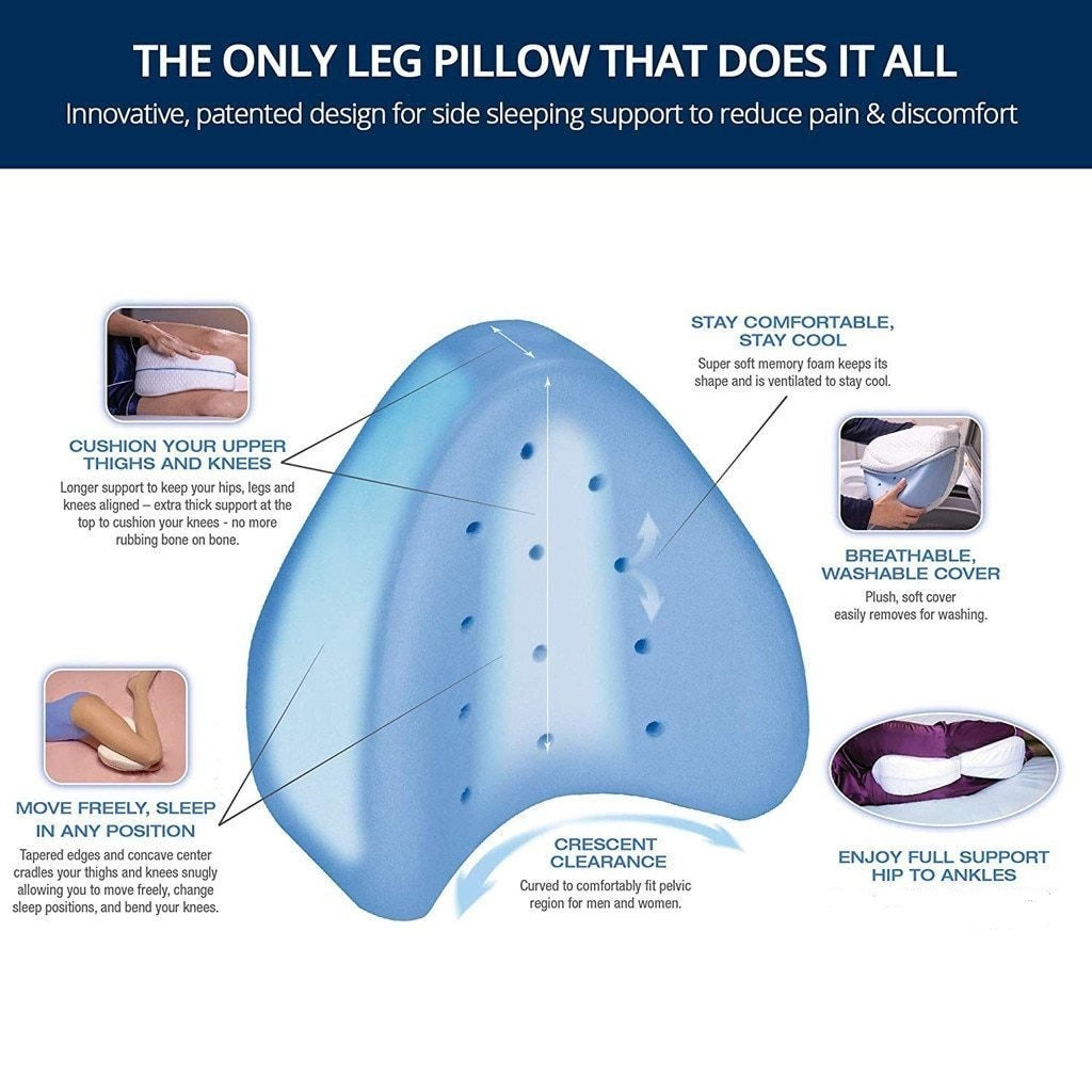 Cooling Memory Foam Leg Pillow | Hip & Knee Support