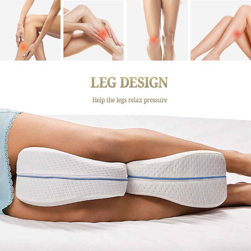 Cooling Memory Foam Leg Pillow for Back, Hip & Knee Support – Knee