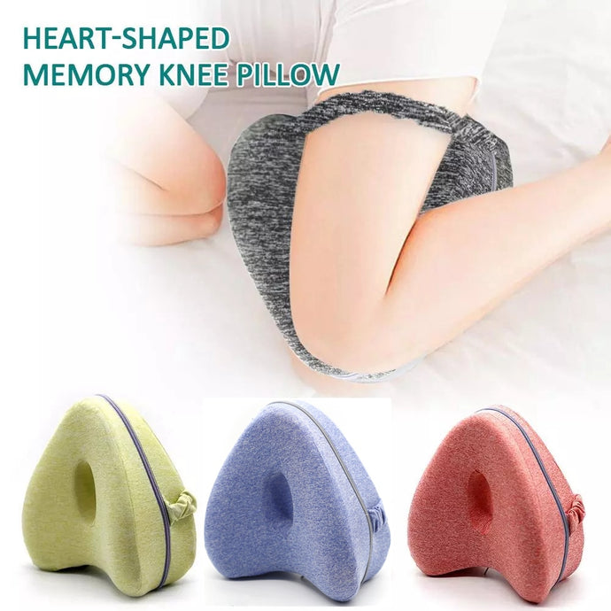 Heart Shaped Memory Foam Knee Pillow for Hip Pain Sciatica